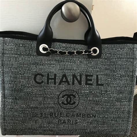 chanel deauville large size|Chanel large tote bag price.